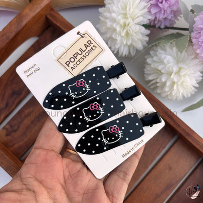 Kitty Snap Hair Clips for Kids (Pack of 3)