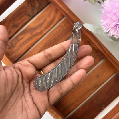 Glassy Lined Banana Clip - Large