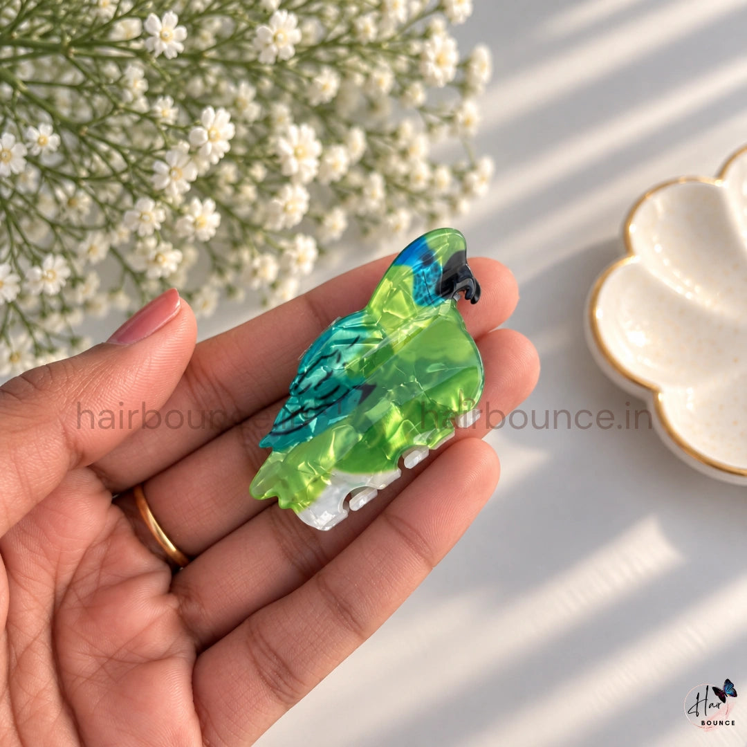 Tropical Parrot Hair Claw – Medium