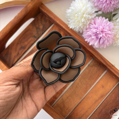 BloomPetal Soft Matte Flower Hair Claw – Large