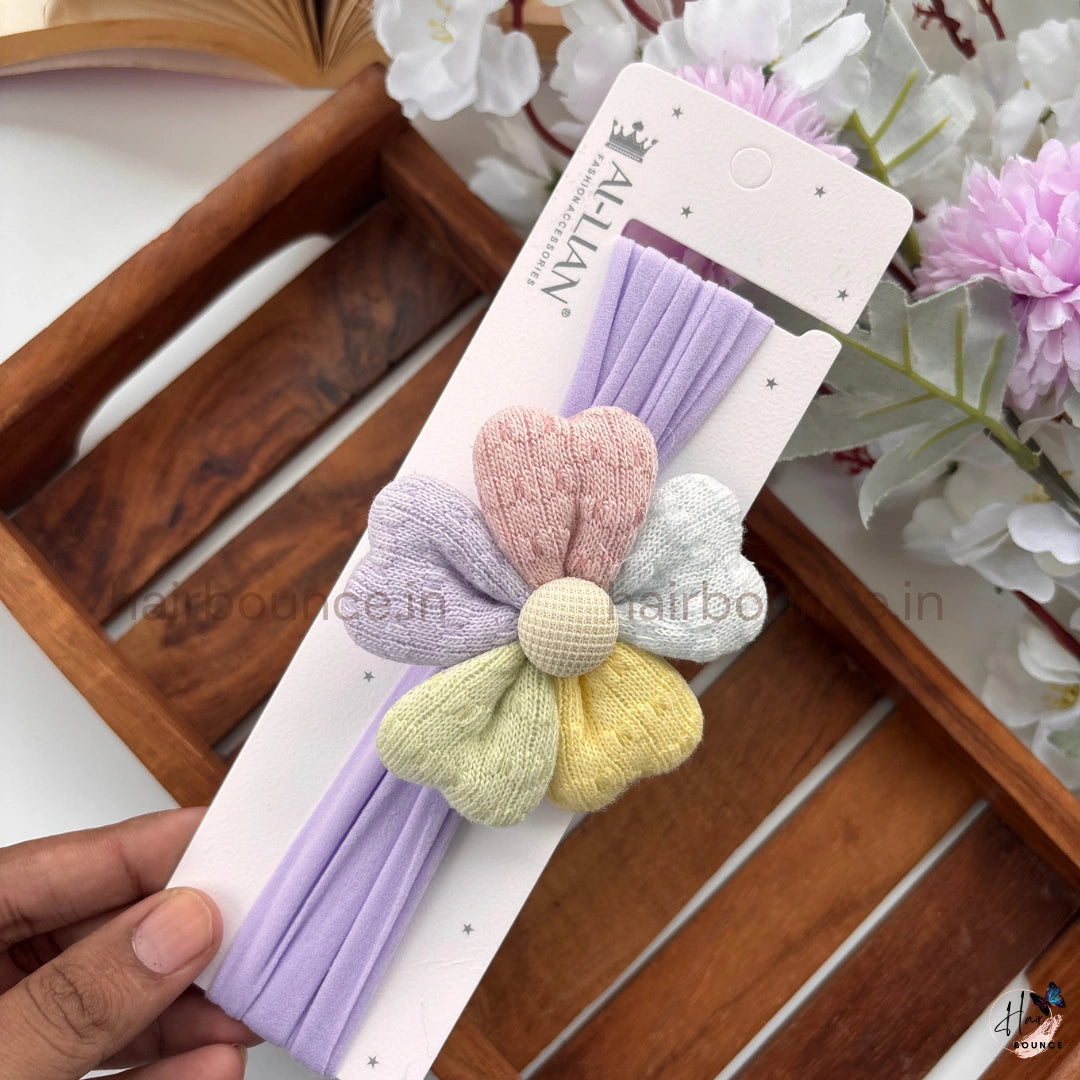 Pastel Bloom Mix Colour Newborn Baby Nylon Headband