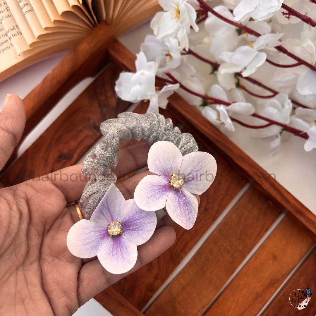 Bloom Charm Floral Scrunchie Hair Tie