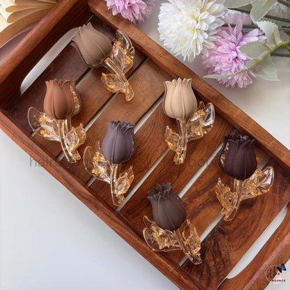 Golden Bloom Tulip Hair Claw – Medium