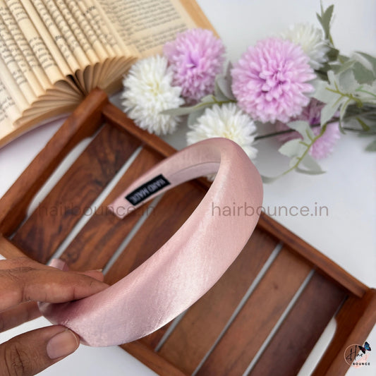 Luxe Satin Padded Headband for Women & Girls – Soft Wide Hair Band