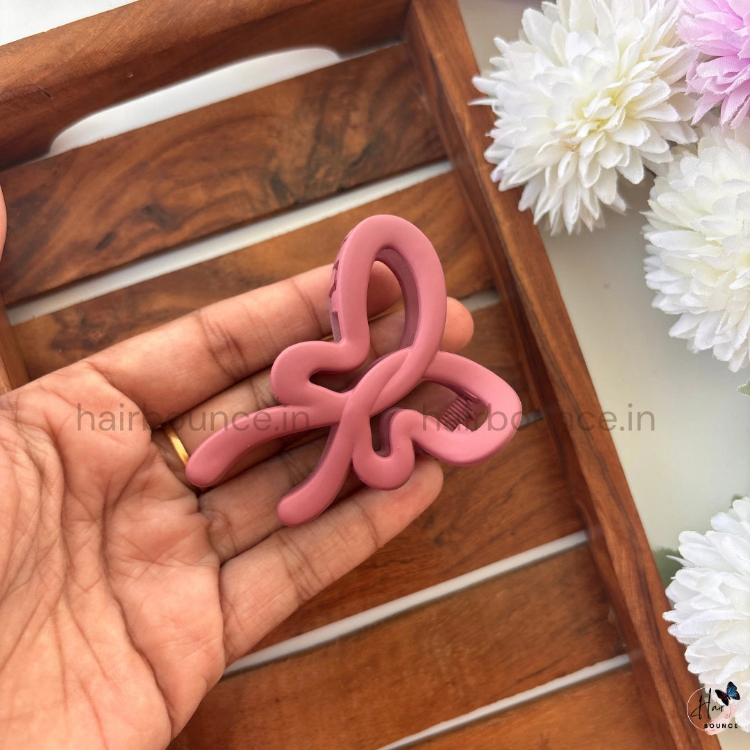 Matte Butterfly Twist Hair Claw – Medium