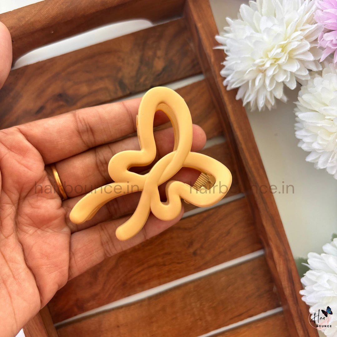 Matte Butterfly Twist Hair Claw – Medium
