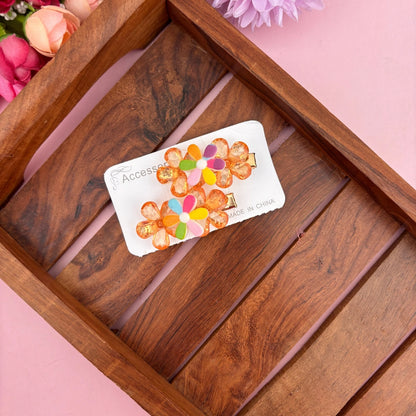 Pastel Trio Bloom Clip Set – Set of 2