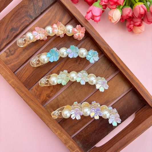 Flower Lock Banana Clip - Large