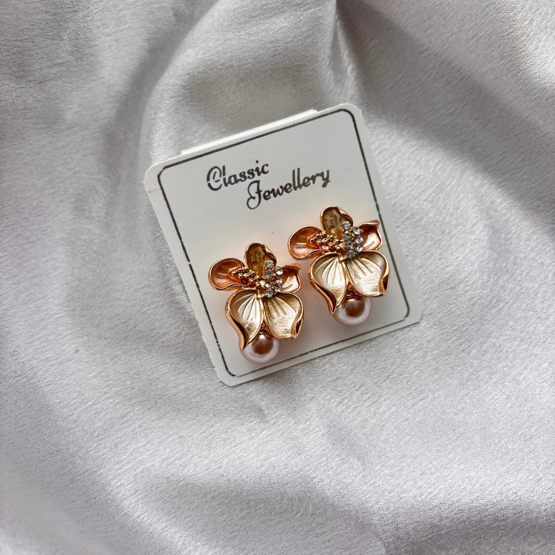 Bloom Pearl Petal Earrings