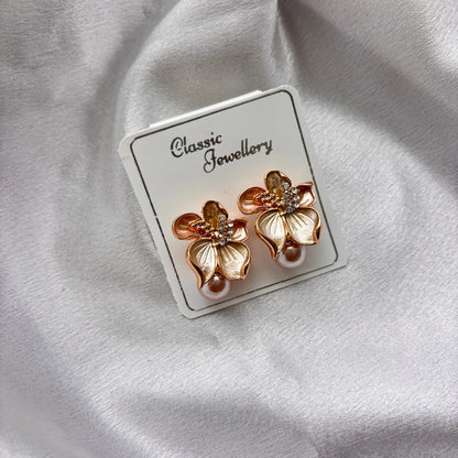 Bloom Pearl Petal Earrings