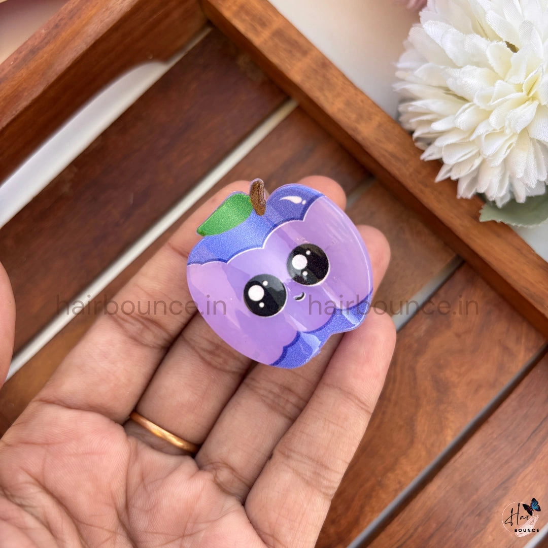 Cute Apple Mini Kids Hair Claw - Small