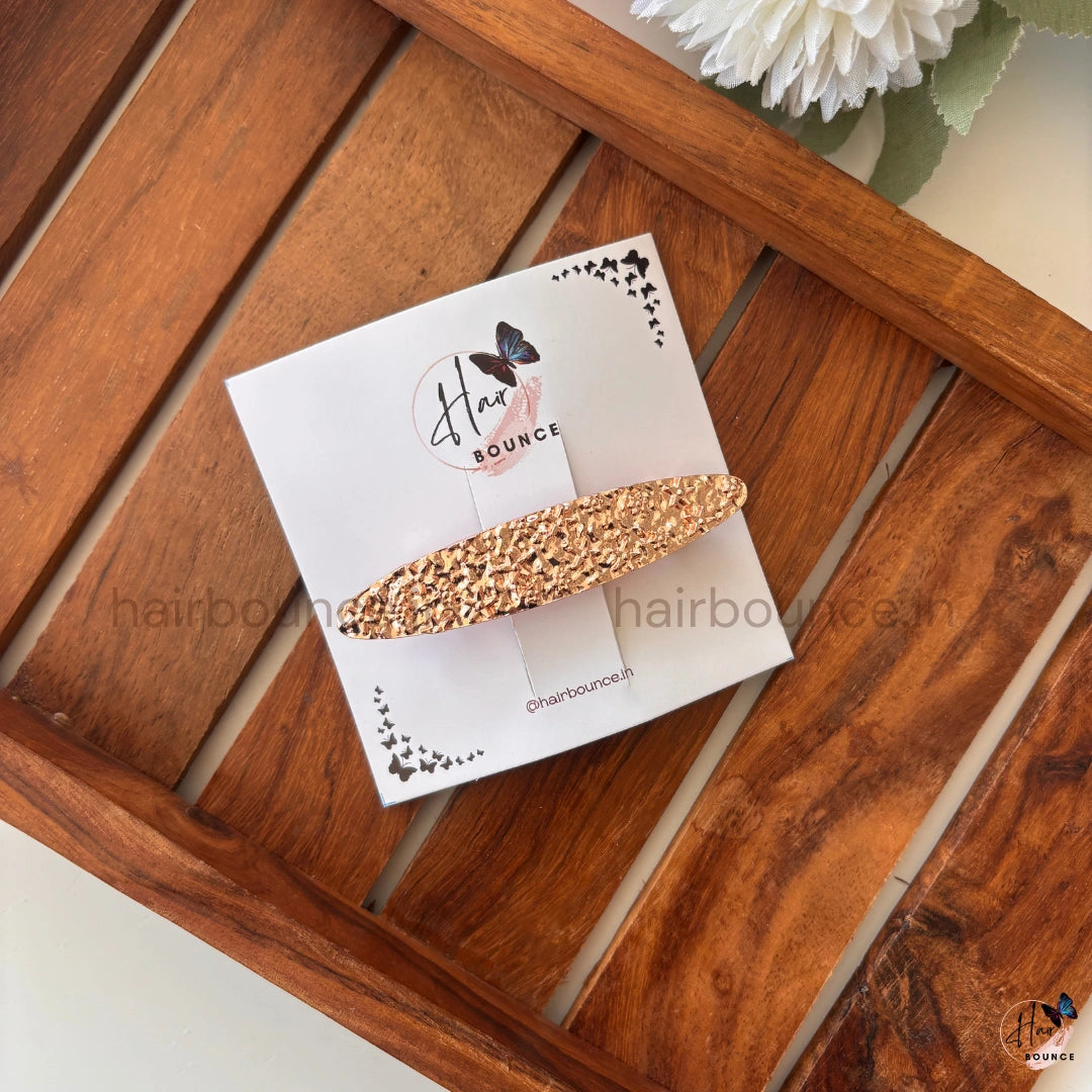 Aurora Sparkle Textured Oval Barrette – Glam Shine Collection