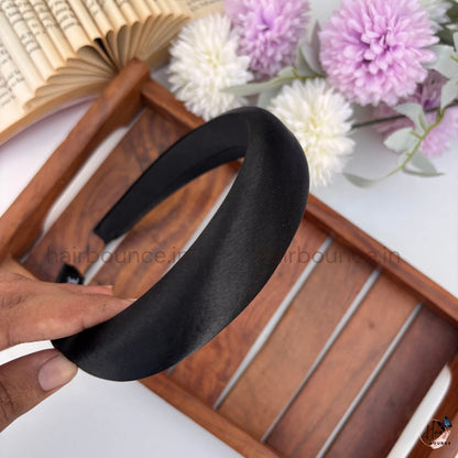Luxe Satin Padded Headband for Women & Girls – Soft Wide Hair Band