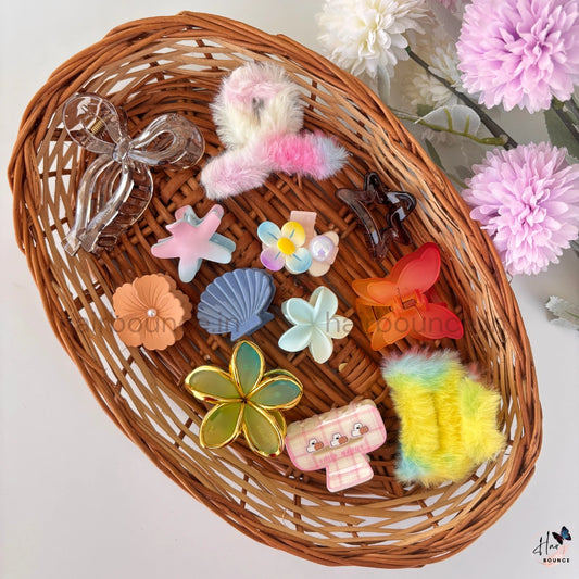 Trendy Mixed Hair Accessories Hamper – Assorted Colours & Cute Combo Set for Girls & Women