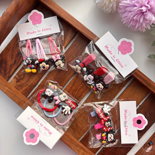 Cartoon Cuties Kids Hair Accessories Set - Assorted Colours & Toys