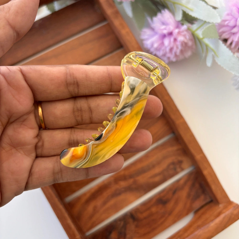 Marble Sheet Banana Clip - Medium