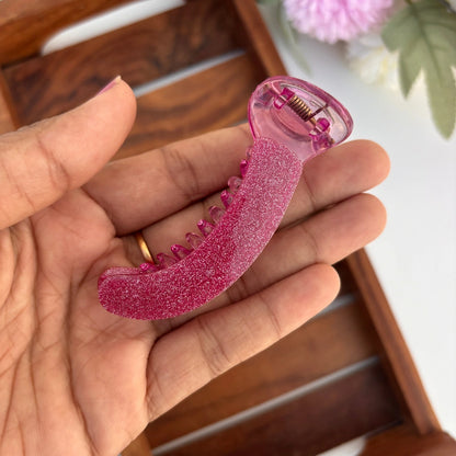 Sparkling Glitter Banana Clip - Medium