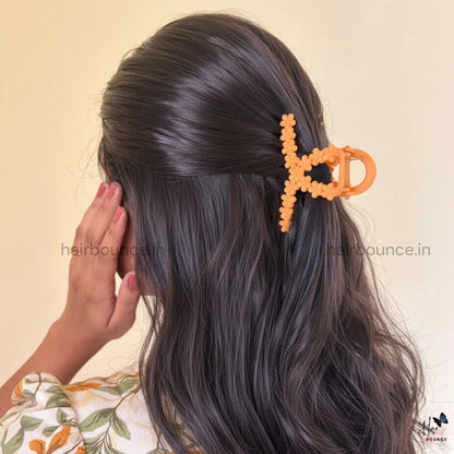 Colourful Loop Flower Hair Claw - Large