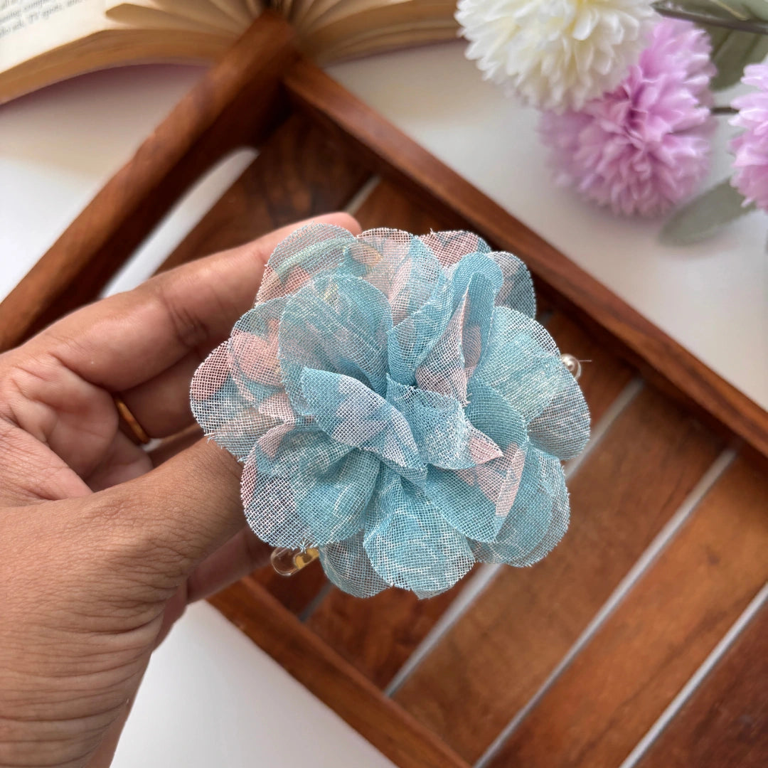 Soft Mesh Blossom Hair Claw – Large