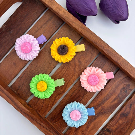 Sunflower Alligator Clip