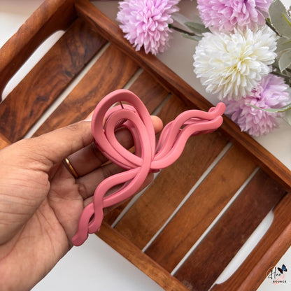 Matte Ribbon Twist Hair Claw – Extra Large