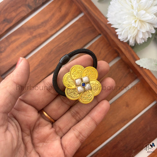 Royal Kundan Floral Hair Tie