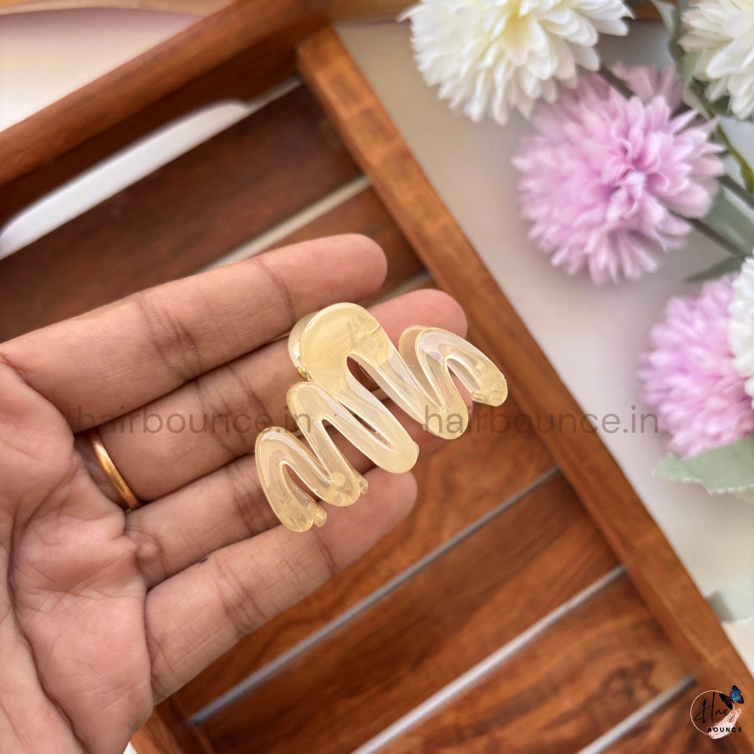 Transparent Mini Zig Zag Hair Claw – Small
