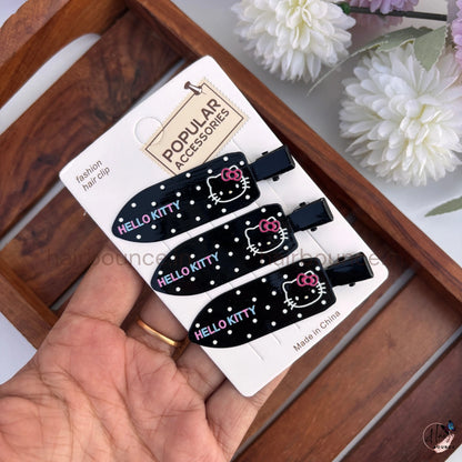 Kitty Snap Hair Clips for Kids (Pack of 3)