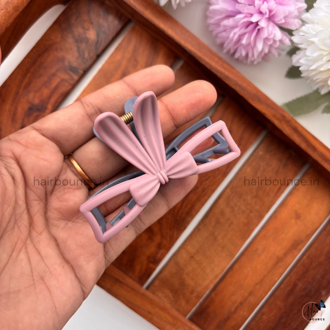 Dual-Colour Bow Knot Hair Claw – Medium