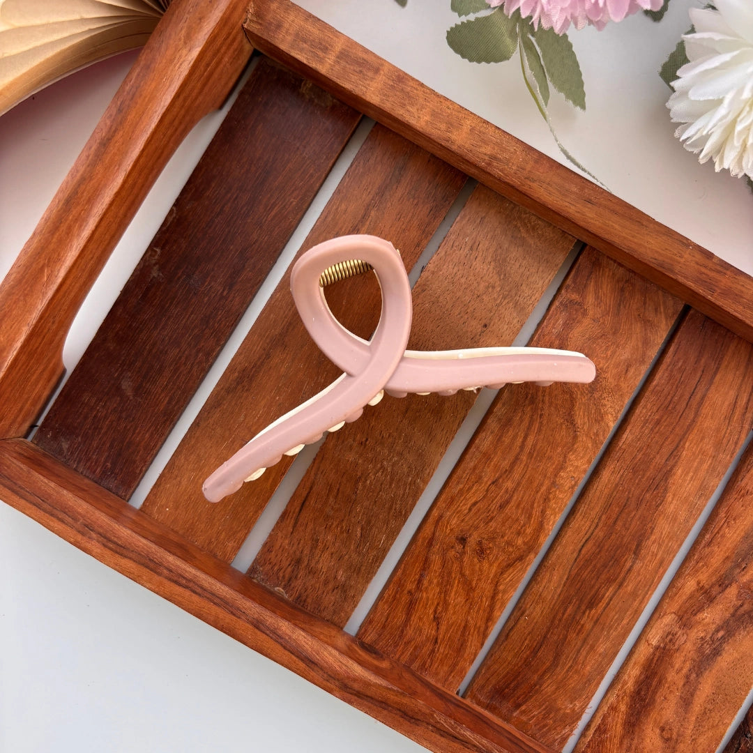 Smooth Finish Dual Colour Loop Hair Claw - Large