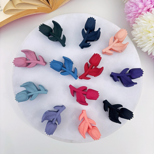 Colourful Lotus Hair Claw - Small