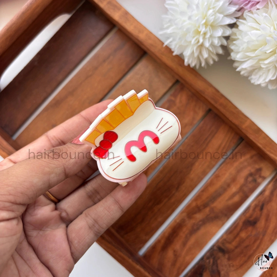 Cute Food & Cat Cartoon Hair Claw – Medium