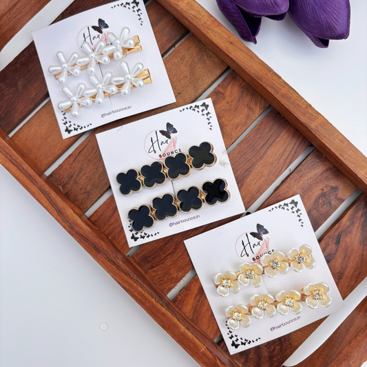 Royal Petals Hair Clip - Set of 2