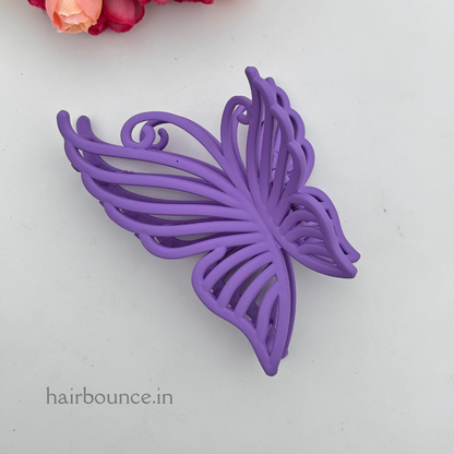 Bright Lined Butterfly Hair Claw