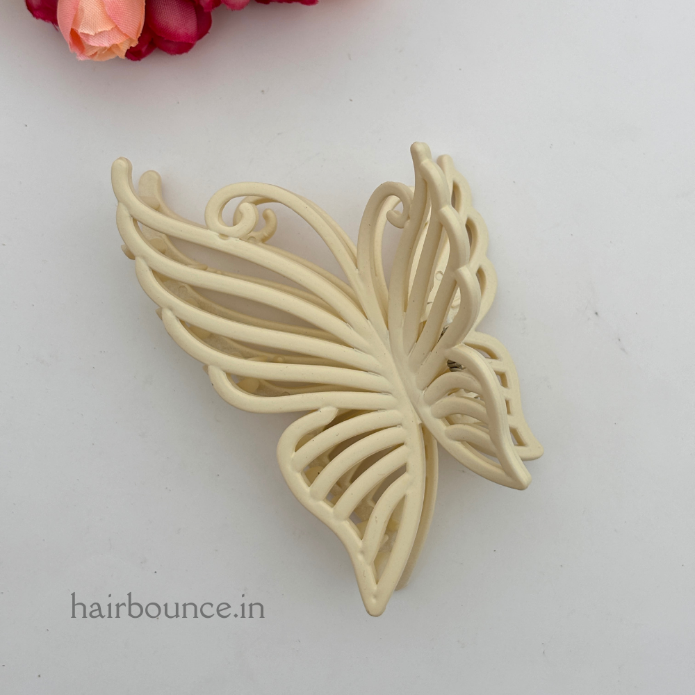 Bright Lined Butterfly Hair Claw