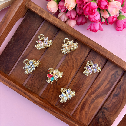 Premium Butterfly Crystal Hair Claw - Small