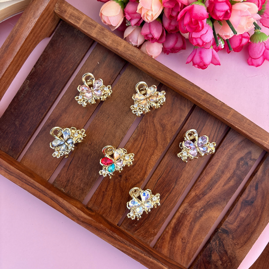 Premium Butterfly Crystal Hair Claw - Small