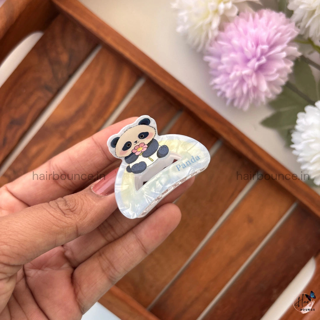 Panda Pop Hair Claw - Medium