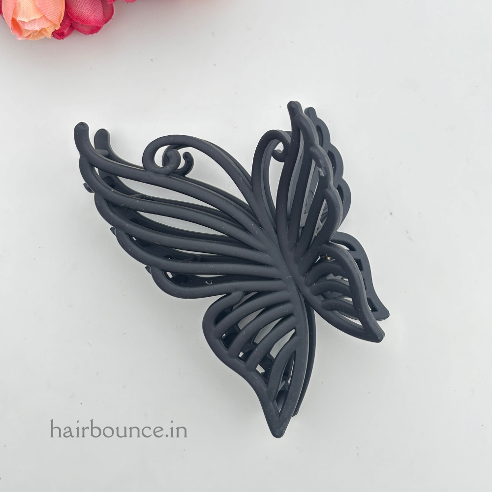 Bright Lined Butterfly Hair Claw