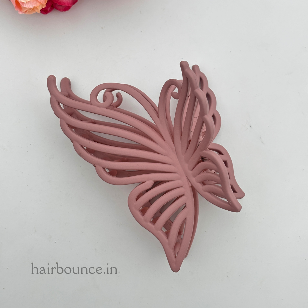 Bright Lined Butterfly Hair Claw