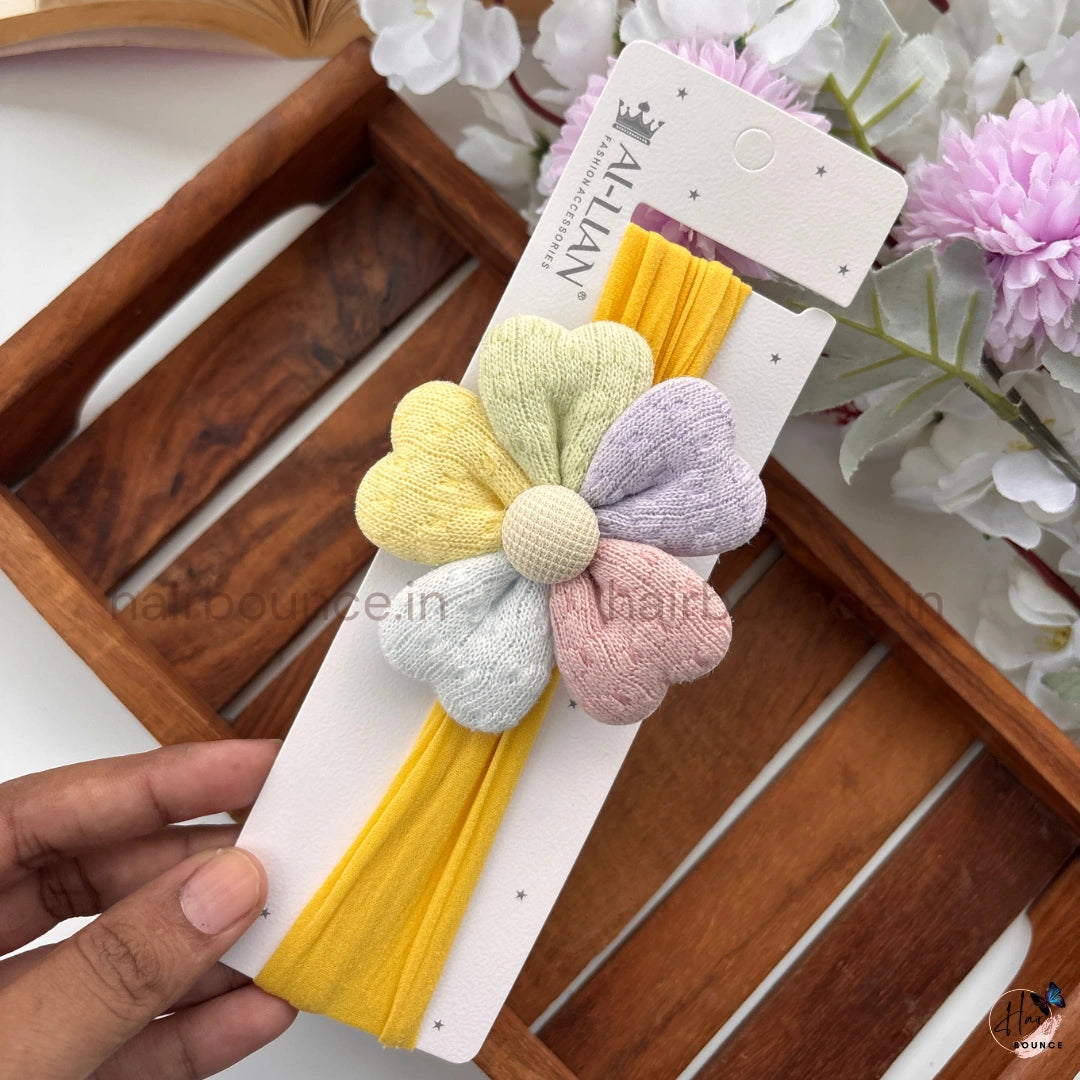 Pastel Bloom Mix Colour Newborn Baby Nylon Headband