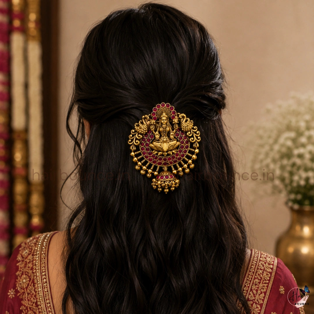 Lakshmi Peacock Kemp Jada Billa with Jhumka – 2 Colours