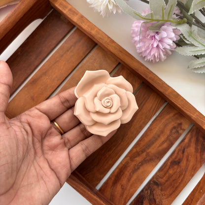 Matte Rose Bloom Hair Claw – Medium