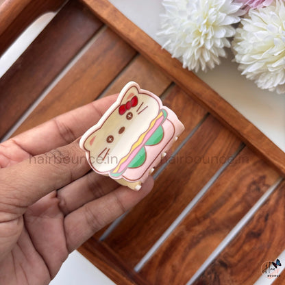 Cute Food & Cat Cartoon Hair Claw – Medium