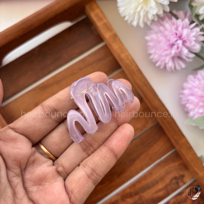 Transparent Mini Zig Zag Hair Claw – Small