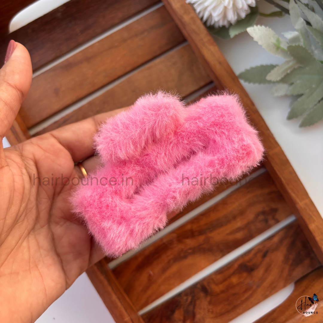 Colourful Rectangle Fur Claw - Large