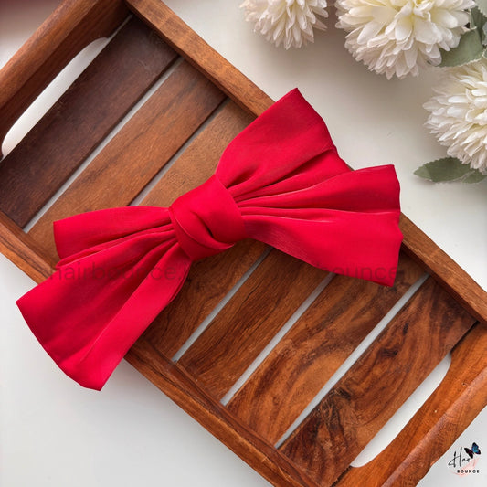Organza Bow Hair Clip with Center Clip