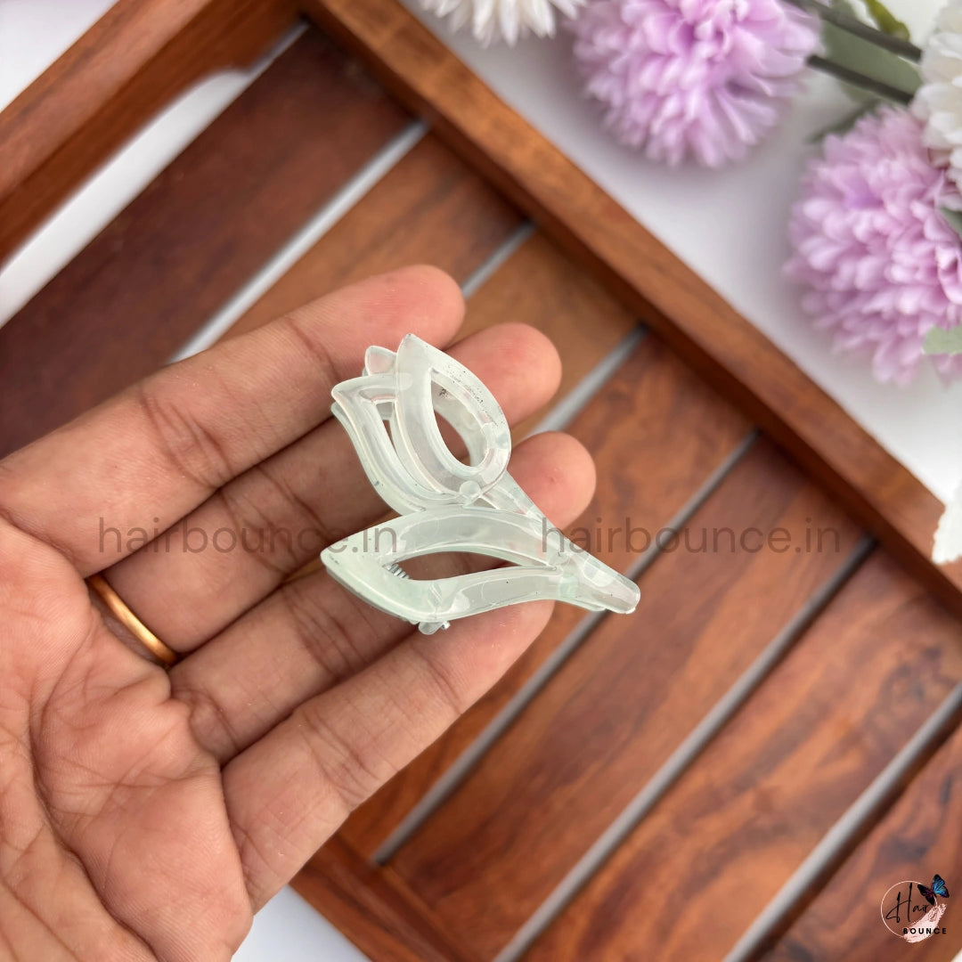 Crystal Tulip Mini Hair Claw – Small