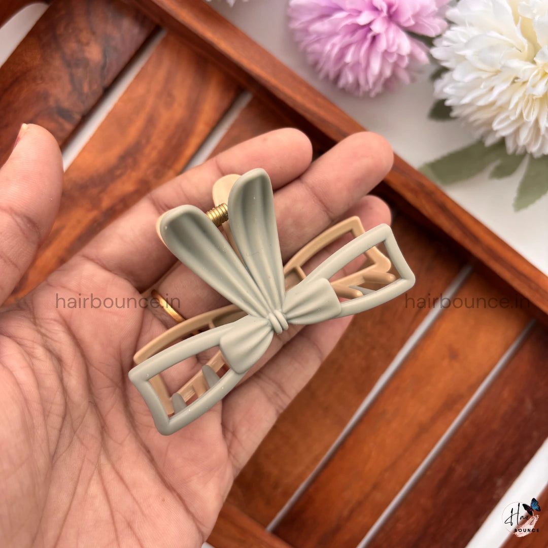 Dual-Colour Bow Knot Hair Claw – Medium