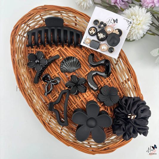 Velvet Night Hair Claw Hamper